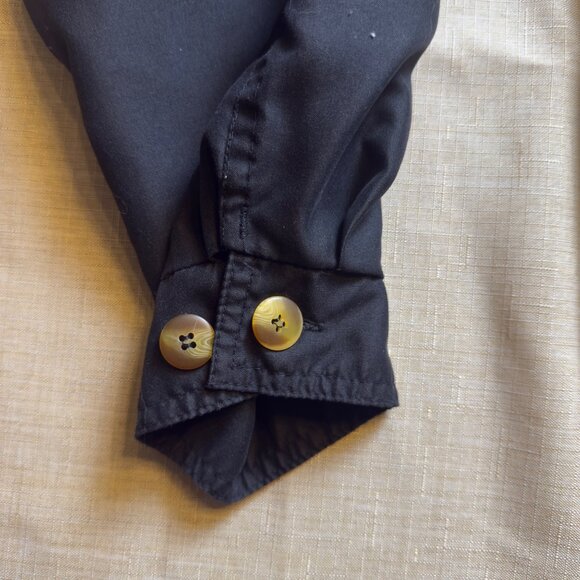 Vintage Speedo Windbreaker Jacket Black & Yellow Mens‎ Medium Retro 80s - Picture 8 of 11